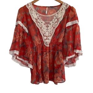 Free People | Boho Chiffon Kimono Top